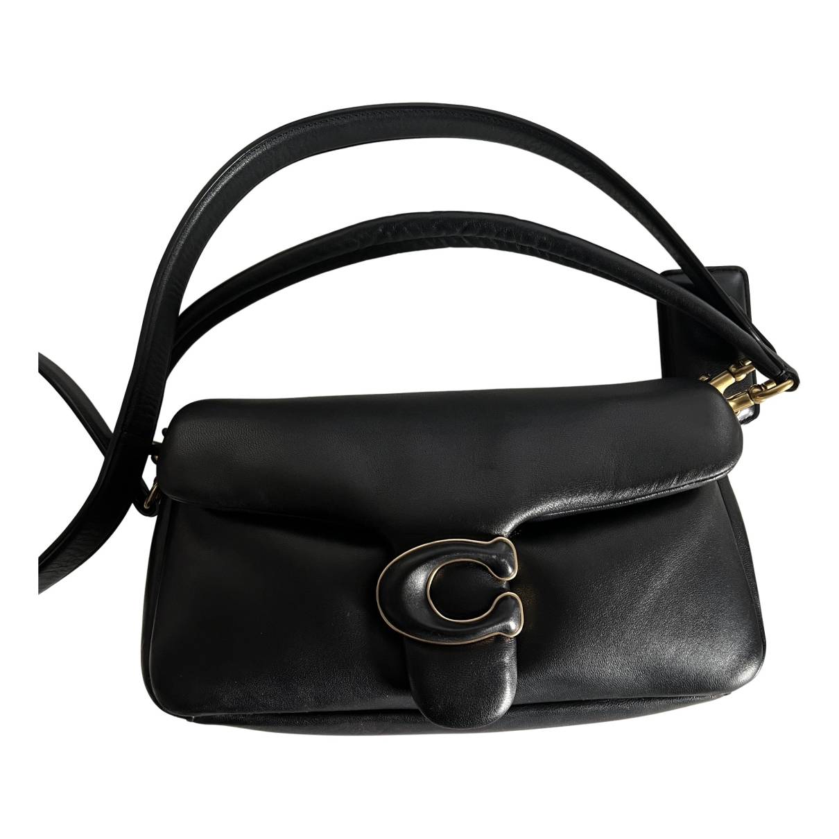 Pillow tabby leather handbag Coach Black in Leather - 34233800
