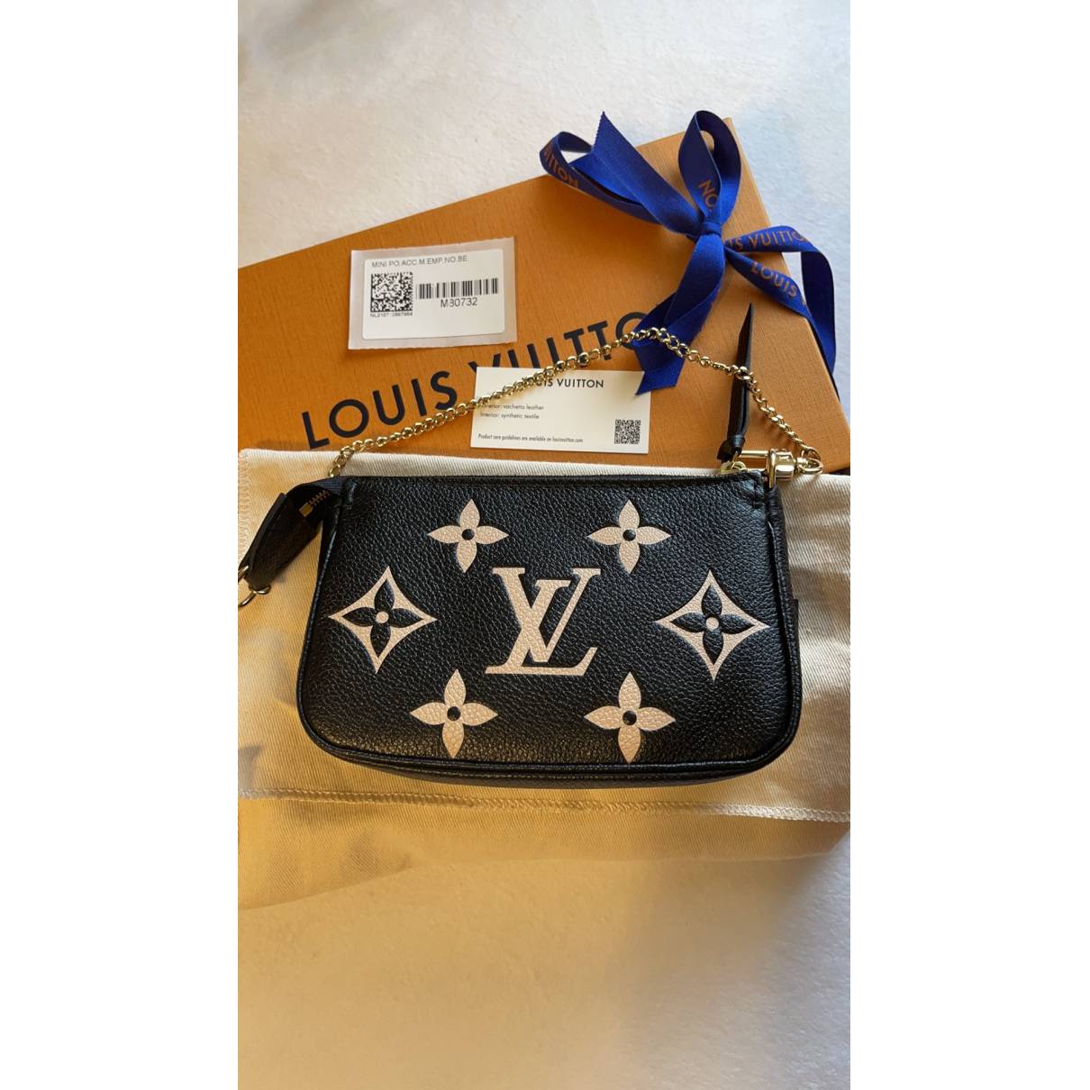 Louis Vuitton Monogram Mini Pochette Accessoires, Black