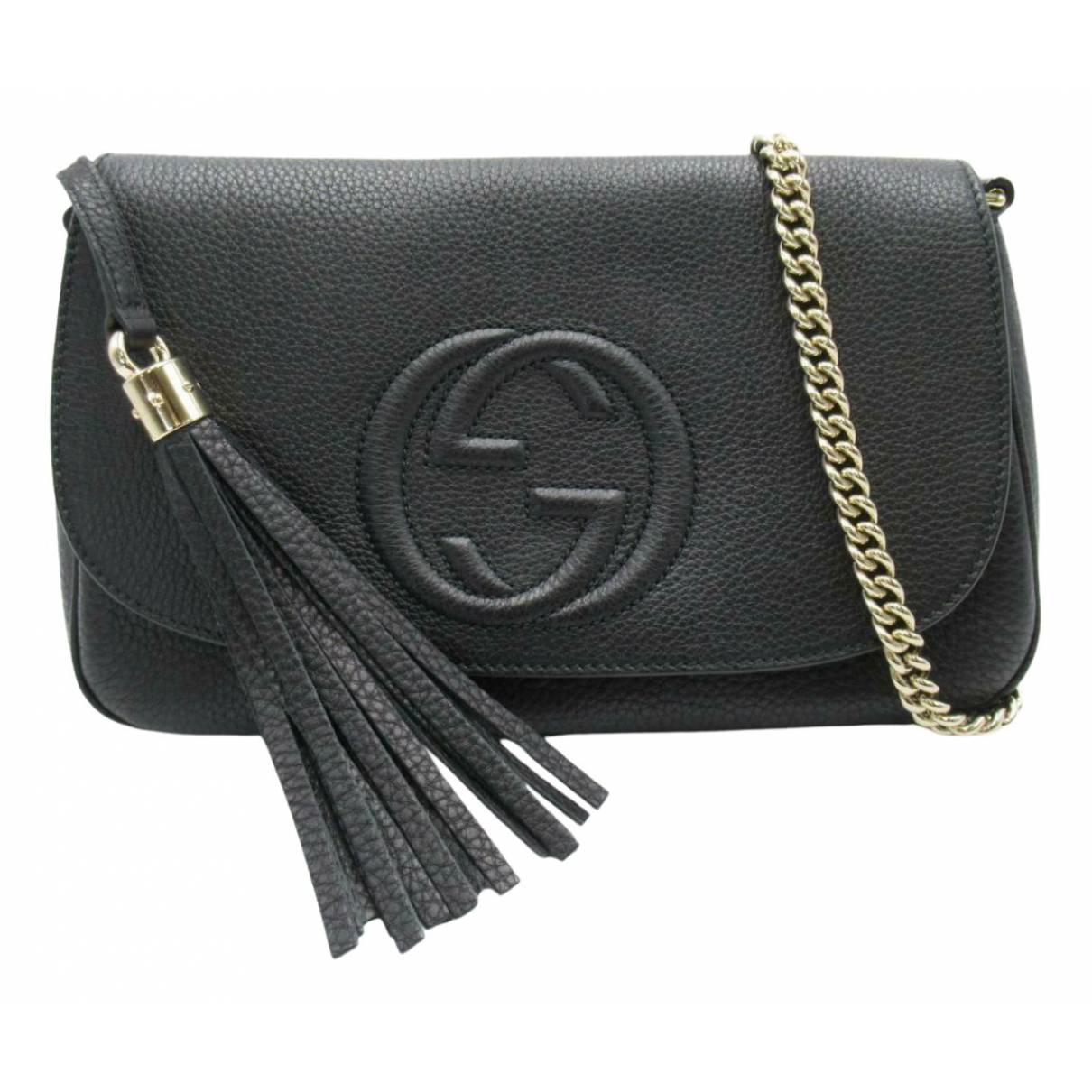 Soho long flap leather crossbody bag Gucci Black in Leather - 14784215