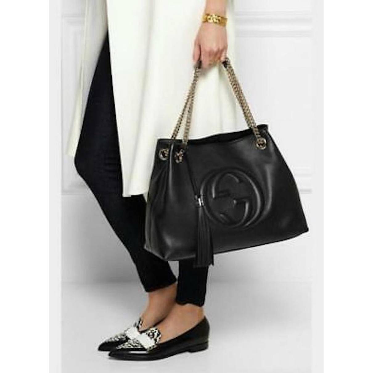 Soho leather tote Gucci Black in Leather - 27454065