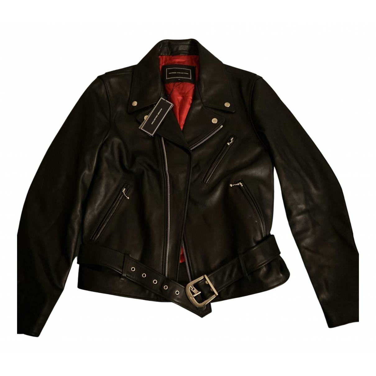 Leather jacket Tommy Hilfiger Black size L International in
