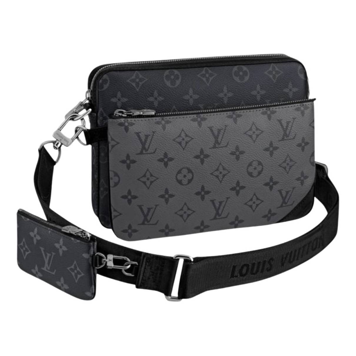 Trio messenger leather bag Louis Vuitton Black in Leather - 29772961