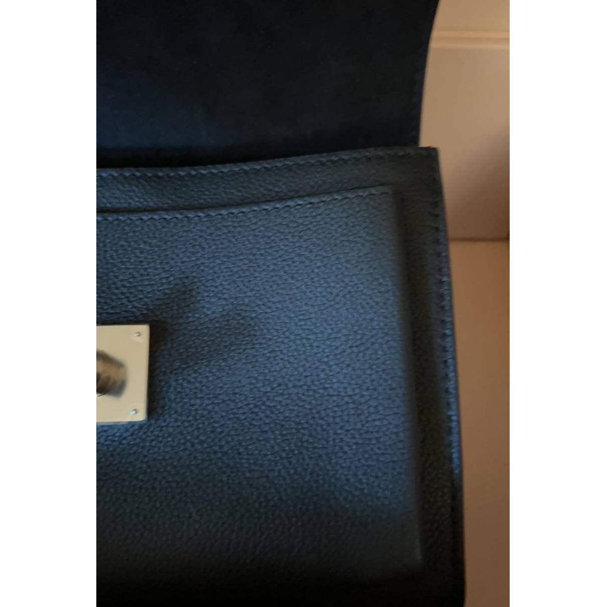 black louis vuitton bag with blue inside