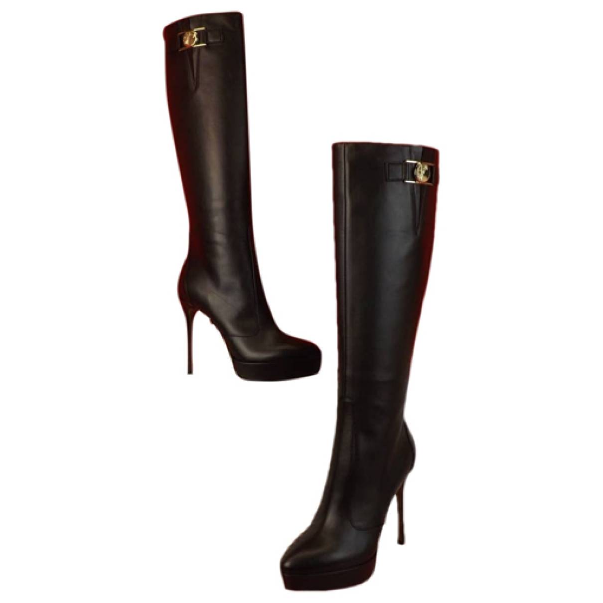 Leather riding boots Versace Collection