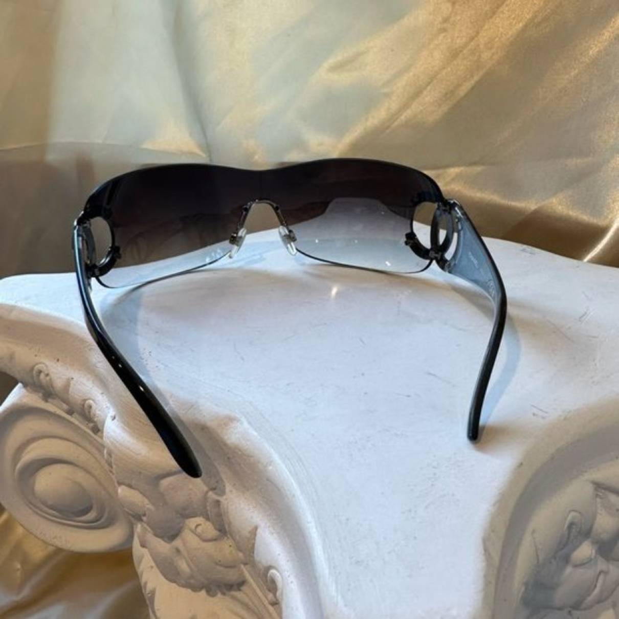 Chanel Rimless Shield Logo Sunglasses
