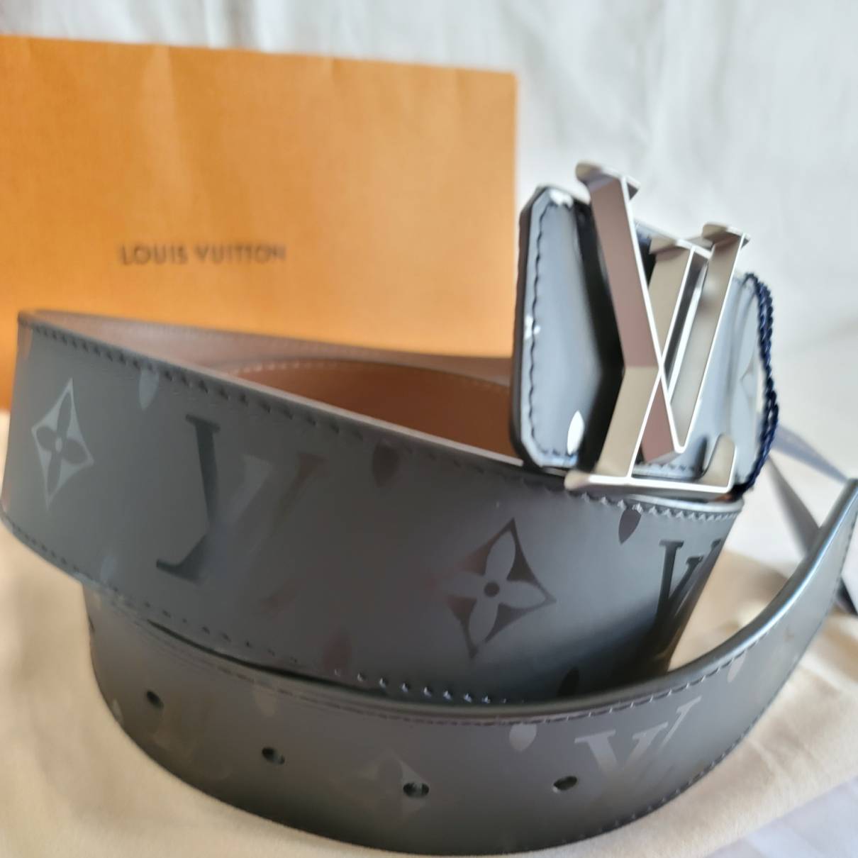 Leather belt Louis Vuitton Black size Not specified International
