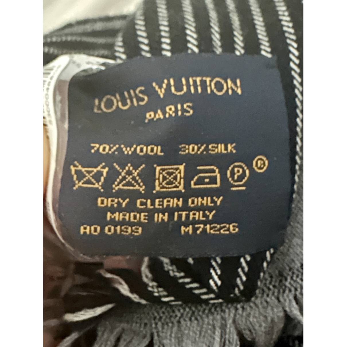 Louis Vuitton - Authenticated Scarf - Silk Blue for Men, Never Worn