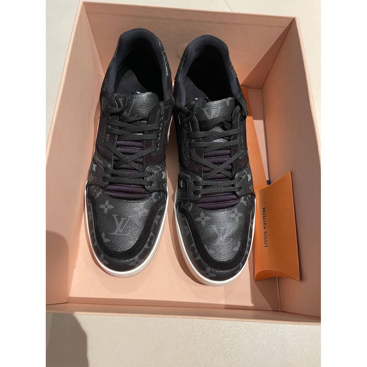 Lv trainer low trainers Louis Vuitton Black size 45 EU in Other
