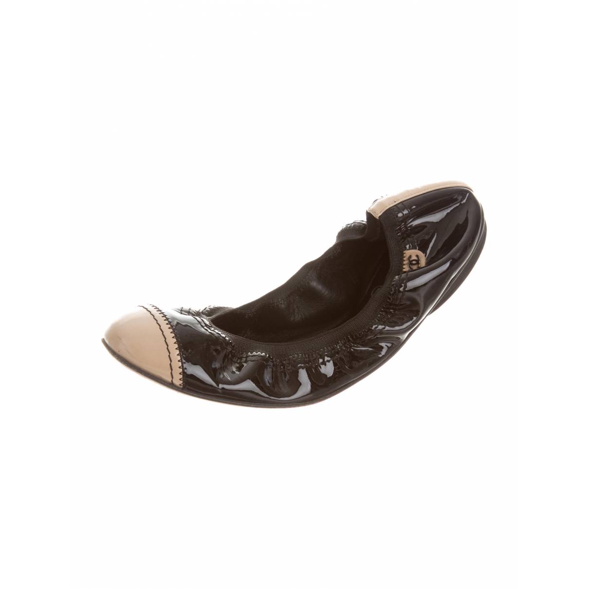 Patent leather ballet flats Chanel Black size 8 US in Patent leather -  25251768