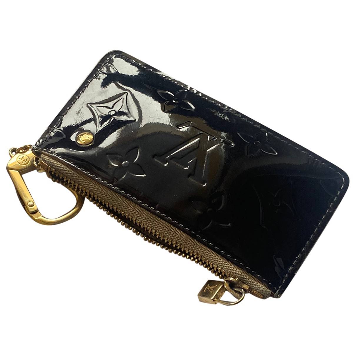 Key pouch patent leather small bag Louis Vuitton Black in Patent leather -  30798499