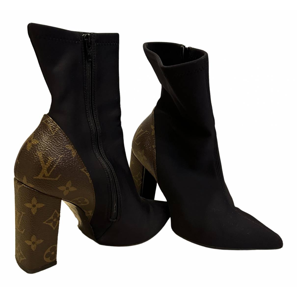 Louis Vuitton Authenticated Pony-Style Ankle Boots
