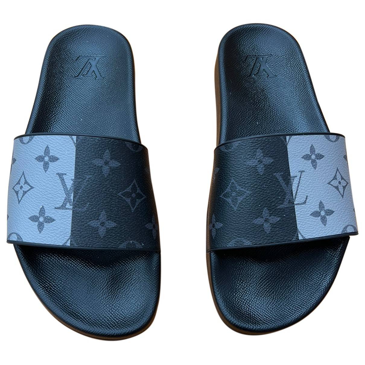Louis Vuitton - Authenticated Waterfront Sandal - Rubber Black for Men, Very Good Condition