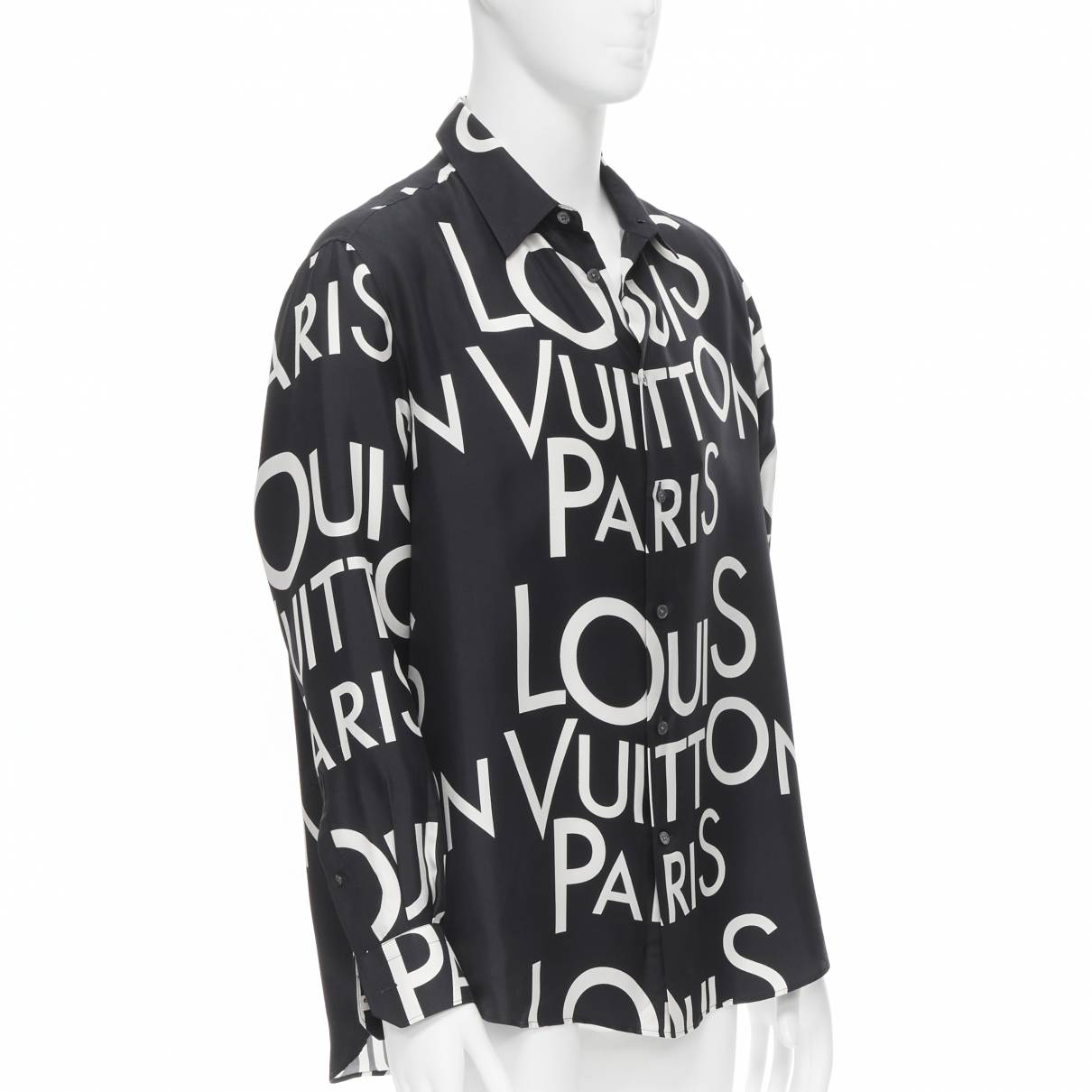 Silk shirt Louis Vuitton Black size XXL International in Silk - 21406869