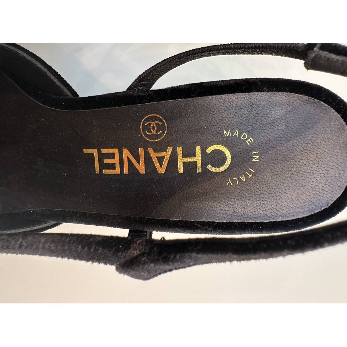 Chanel - Authenticated Mules - Velvet Black Plain for Women, Very Good Condition