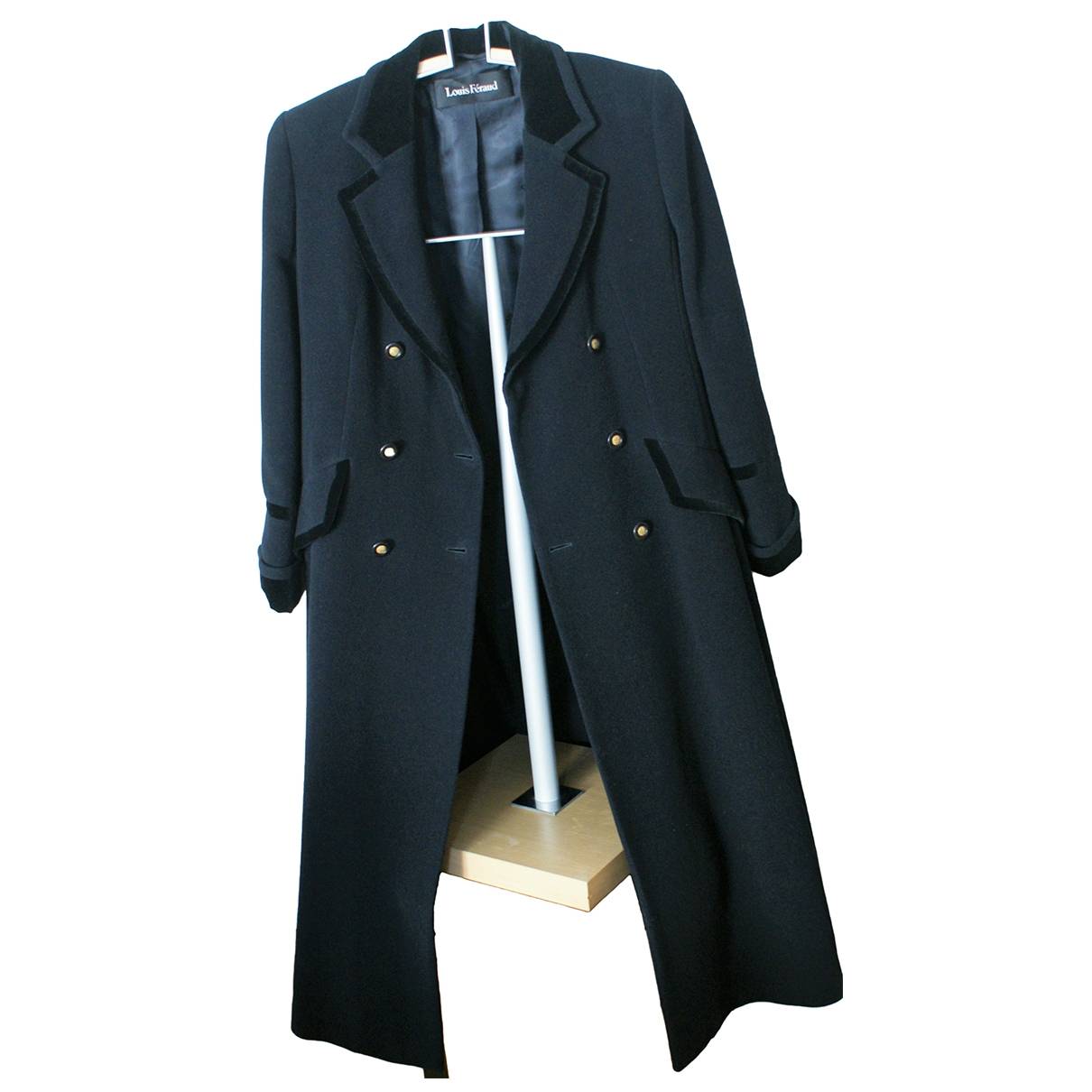 Wool coat Louis Feraud Black size 48 IT in Wool - 9243098