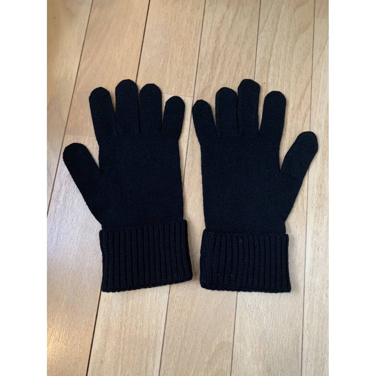 Wool gloves Louis Vuitton Black size M International in Wool - 29615389