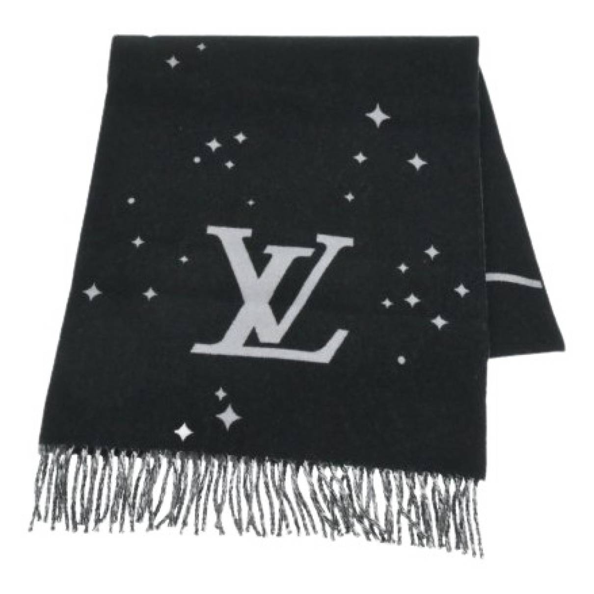 Louis Vuitton - Authenticated Scarf - Wool Black Plain for Men, Good Condition