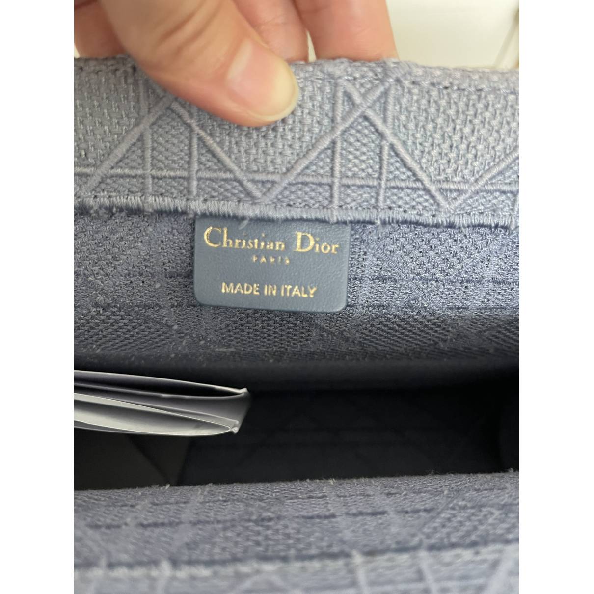 Book tote cloth tote Dior Blue in Cloth - 37474901