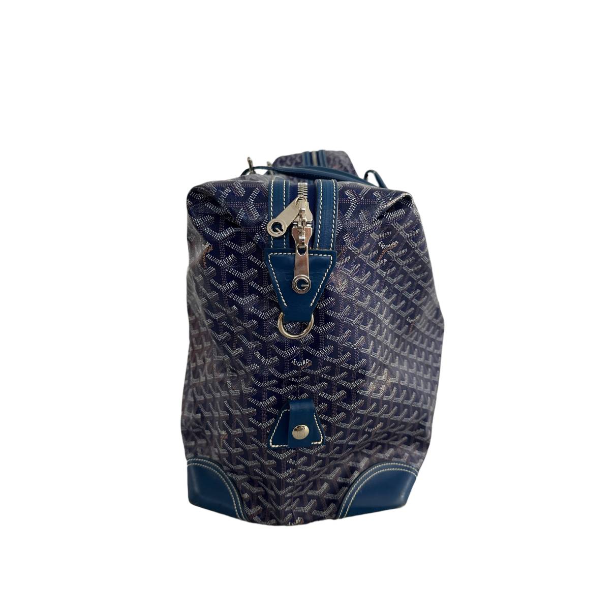 Goyard Croisiere 50 Duffle Travel Bag Navy Blue Carry On Gym