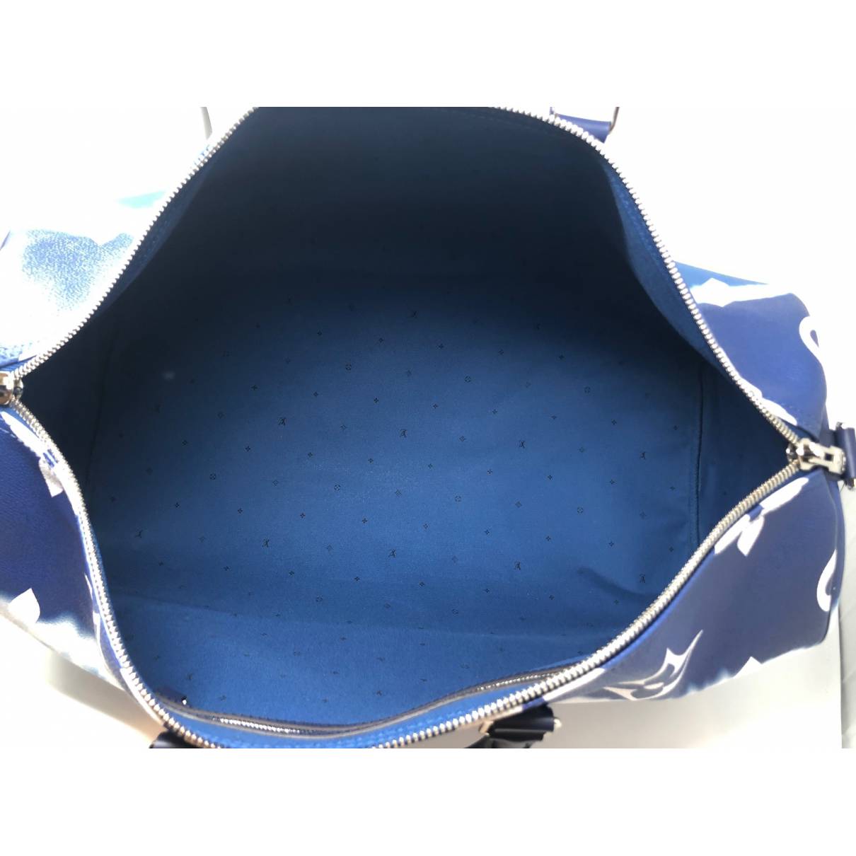 Keepall xs cloth travel bag Louis Vuitton Blue in Cloth - 27097881