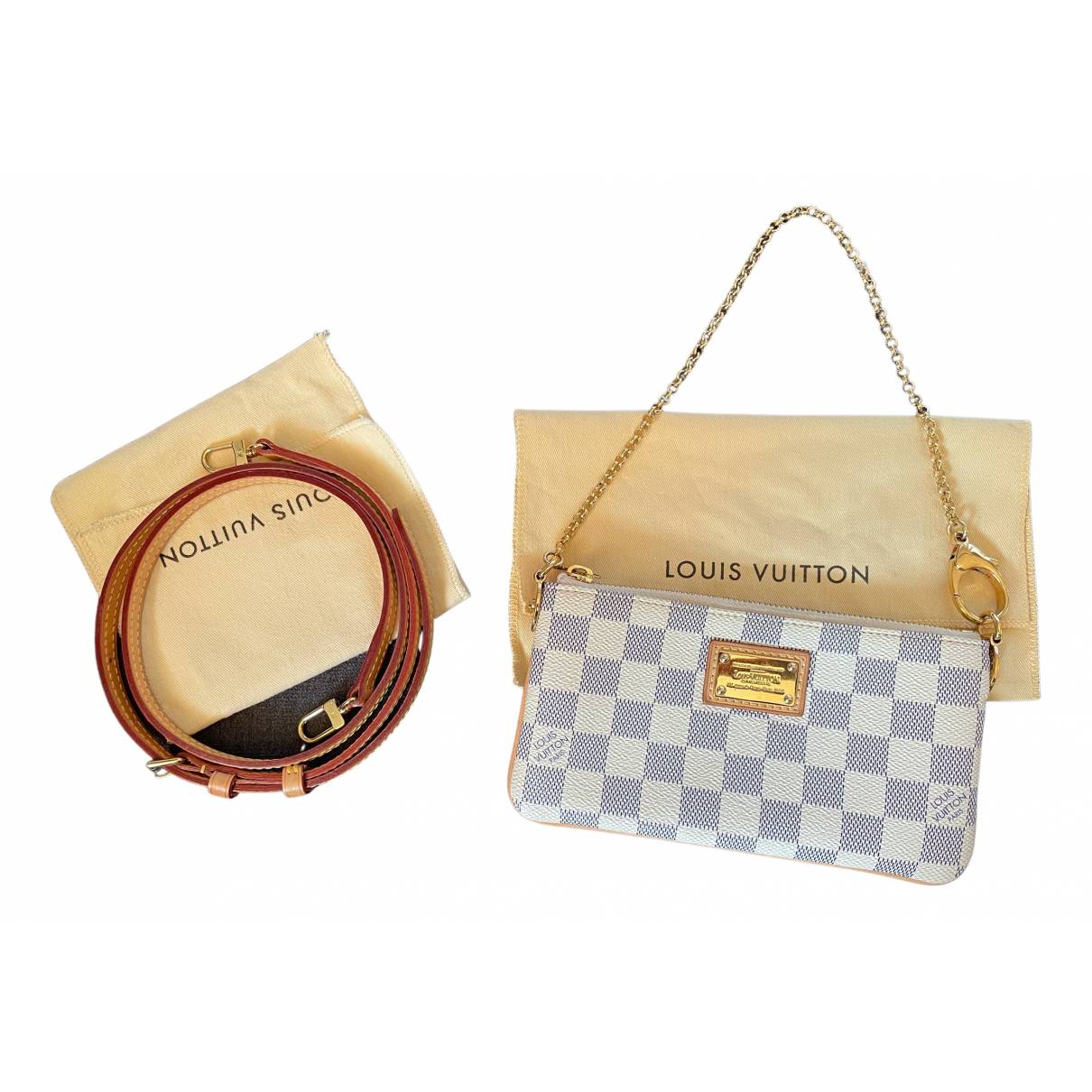 Milla cloth handbag Louis Vuitton Blue in Cloth - 18127809