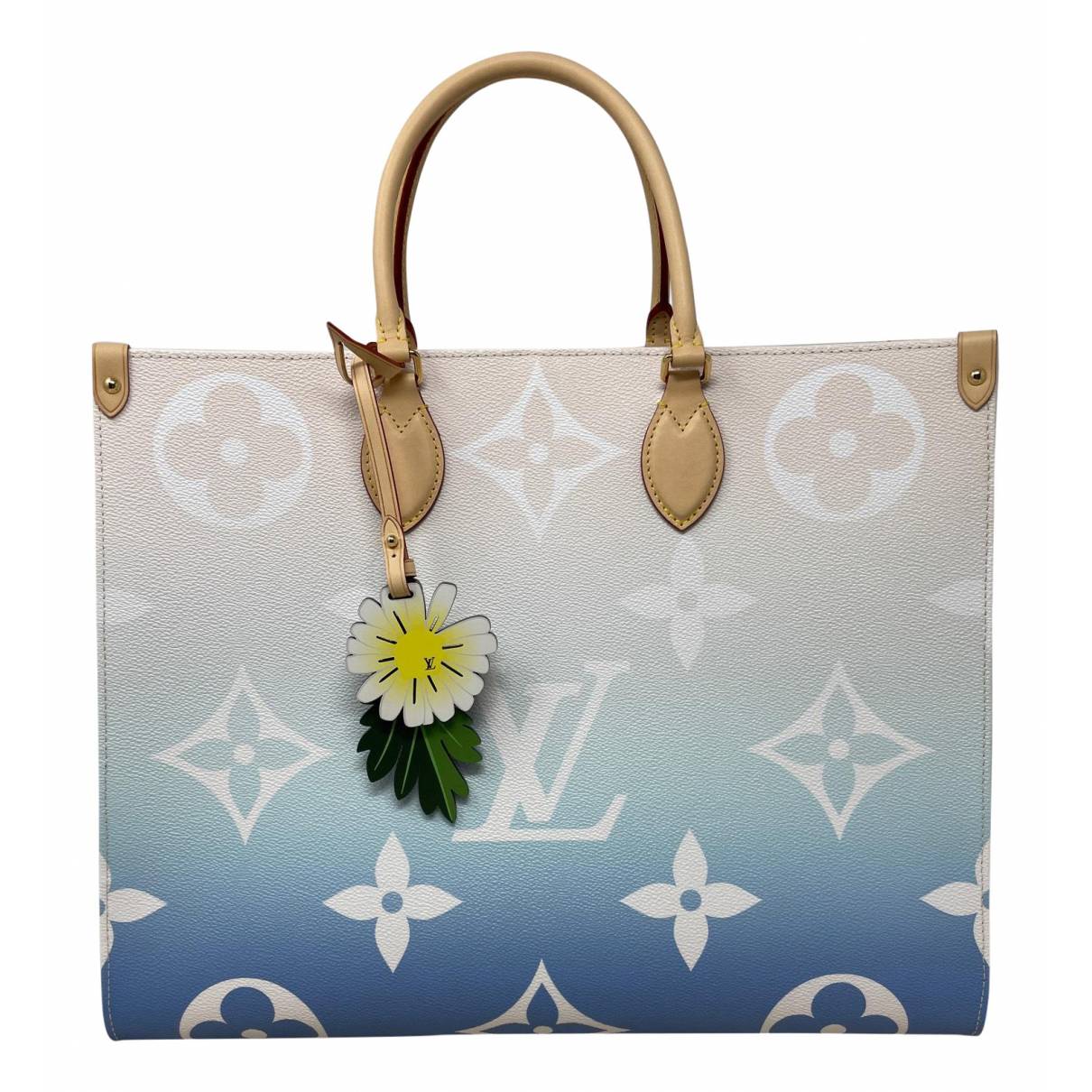 Louis+Vuitton+OnTheGo+Blue+Interior+Tote+GM+Multicolor+Canvas for sale  online