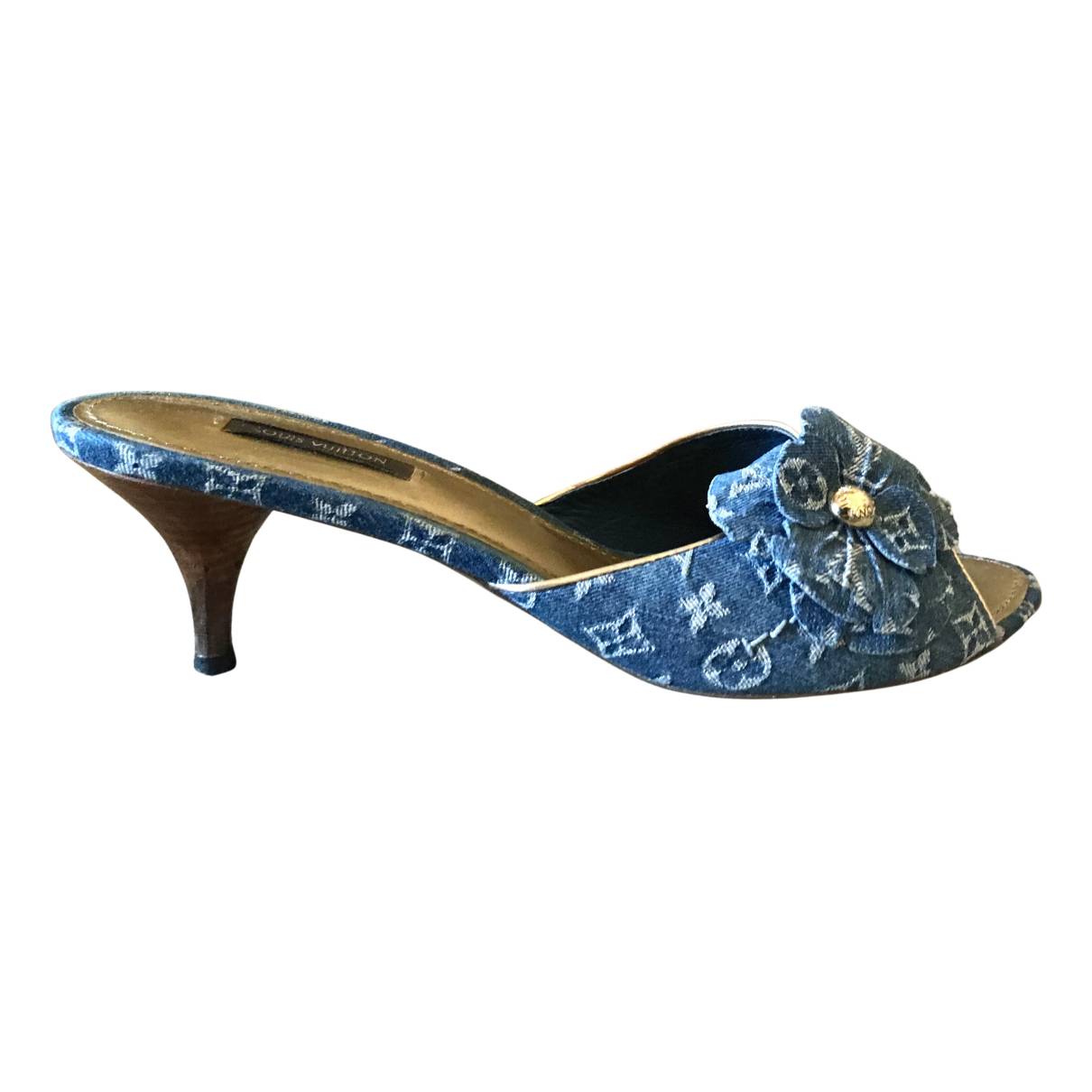 Louis Vuitton - Authenticated Revival Sandal - Cloth Blue for Women, Very Good Condition