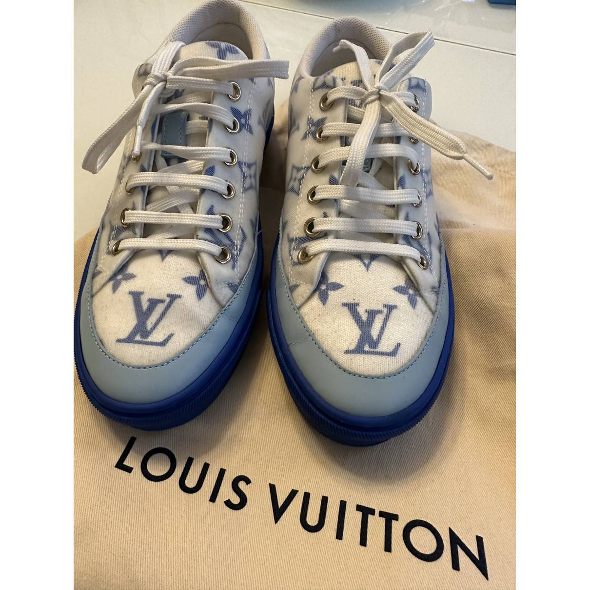 Stellar cloth trainers Louis Vuitton Blue size 36.5 EU in Cloth