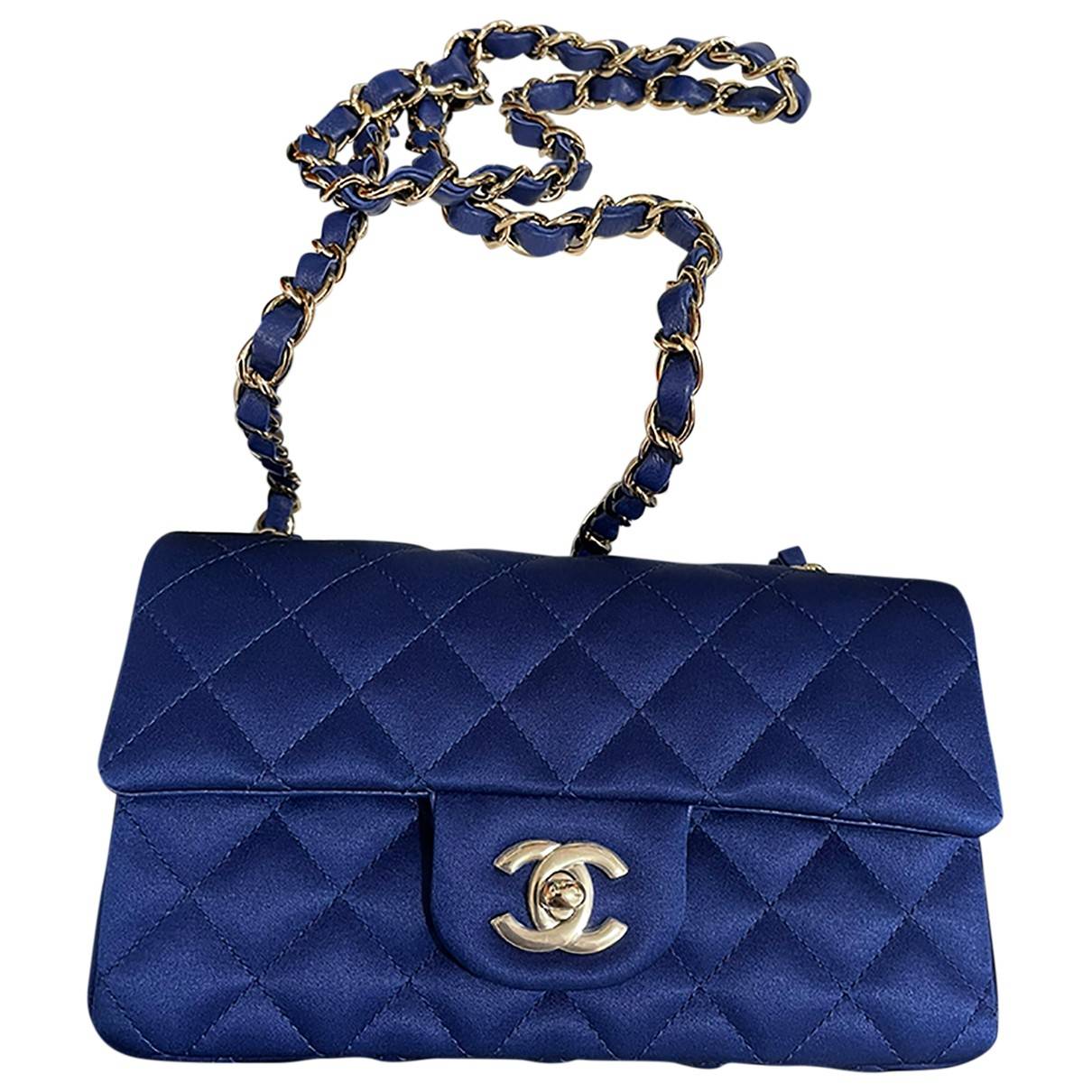 Timeless/classique cloth crossbody bag Chanel Blue in Cloth - 26276876