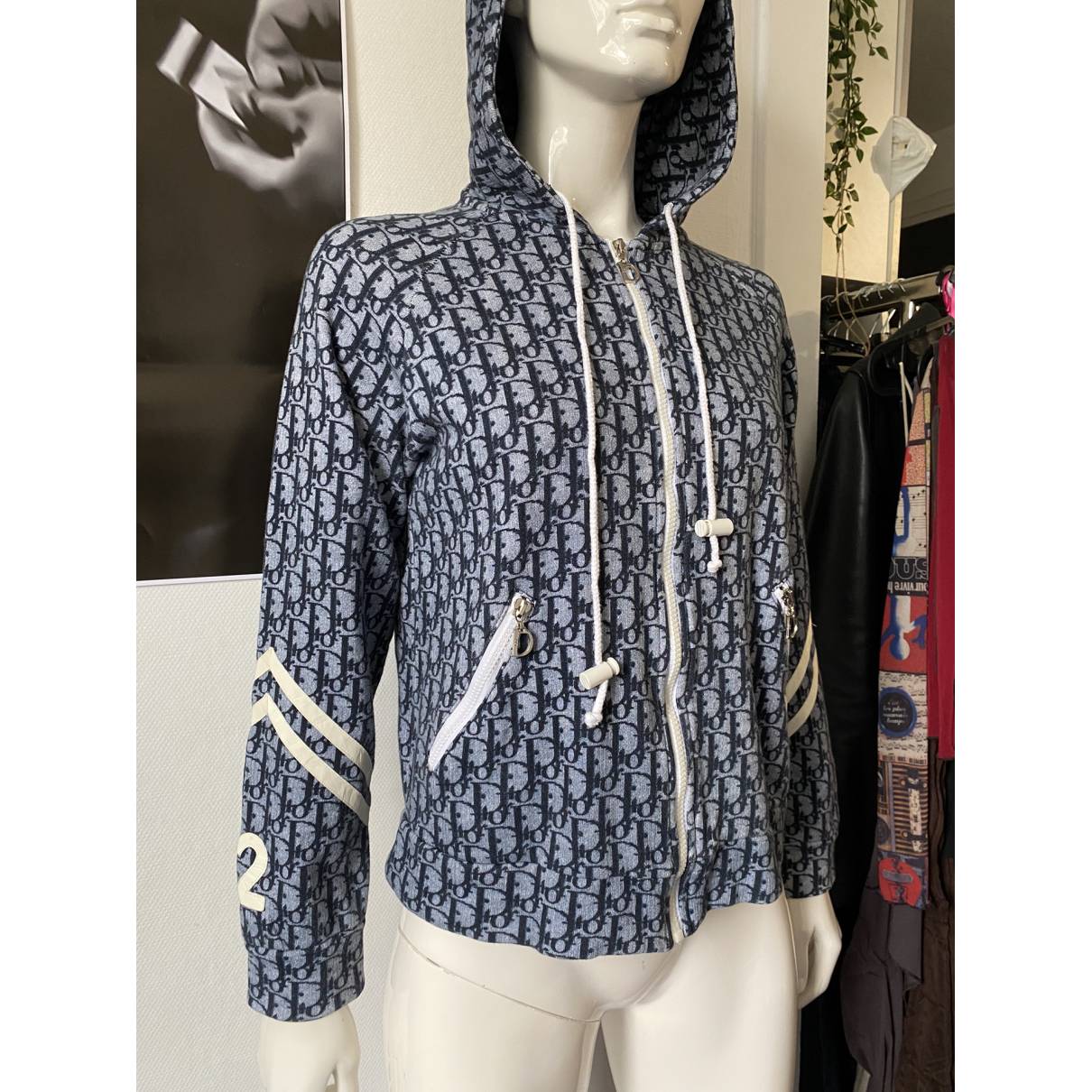 Sweatshirt Dior Blue size 38 FR in Cotton - 33038828