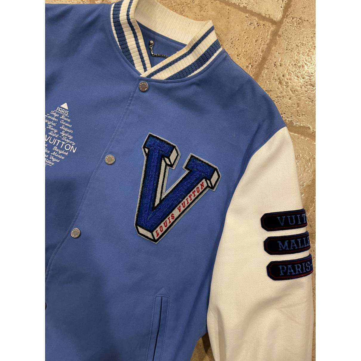 Louis Vuitton - Authenticated Jacket - Cotton Blue Plain for Men, Good Condition