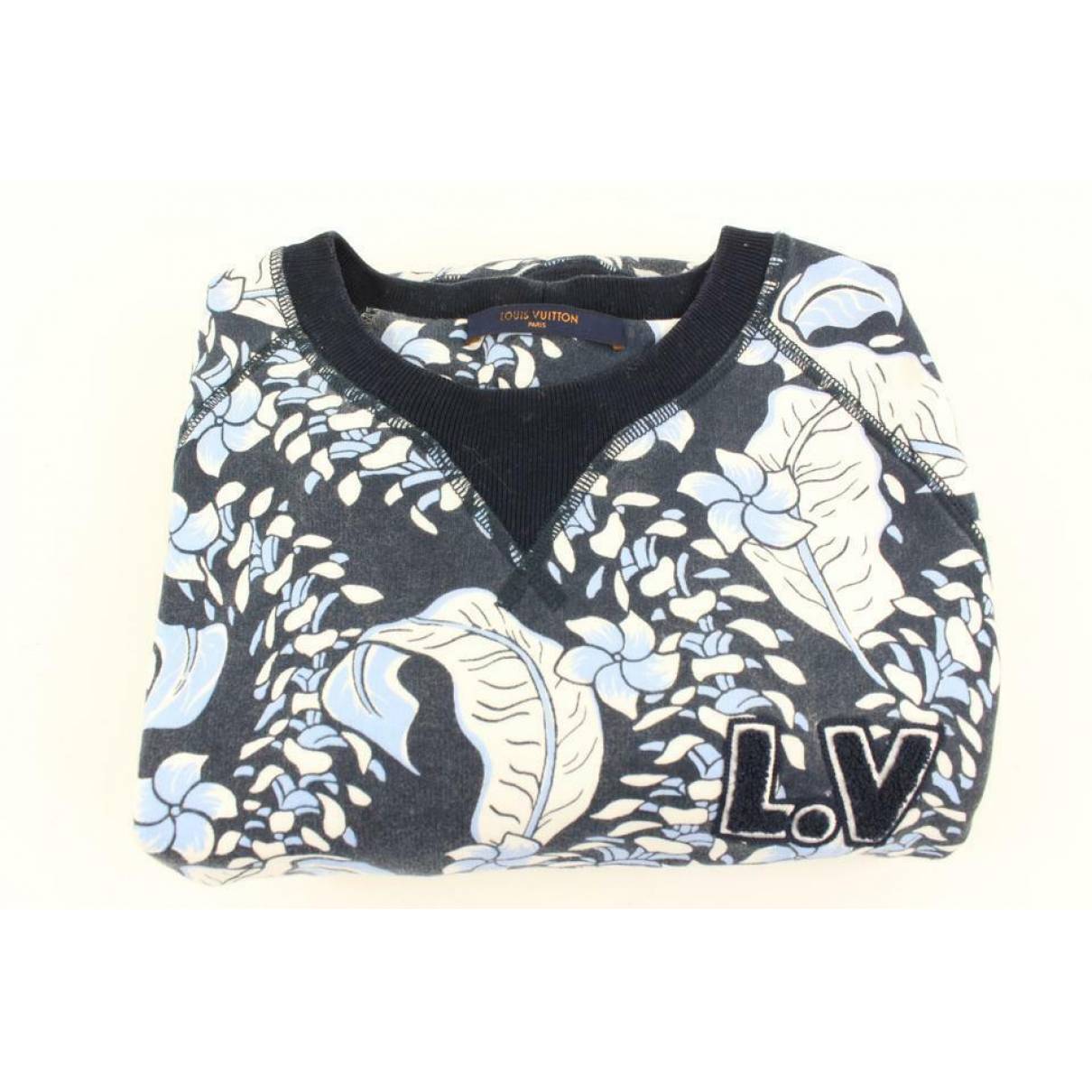 Sweatshirt Louis Vuitton Blue size XXL International in Cotton - 30028751