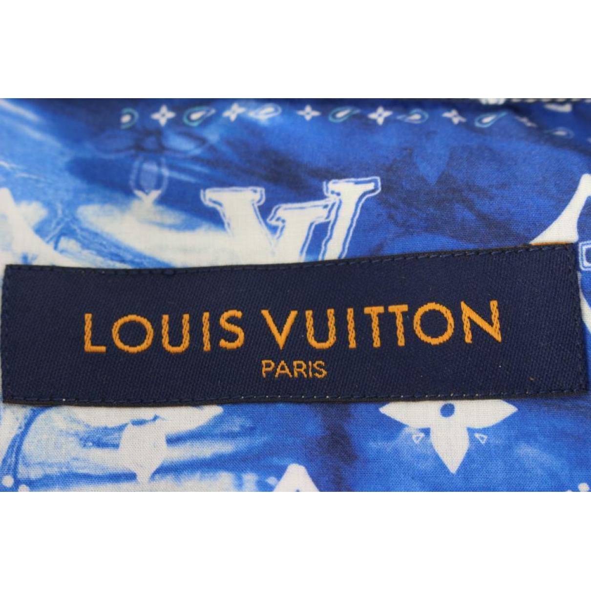 T-shirt Louis Vuitton Blue size L International in Cotton - 34458659