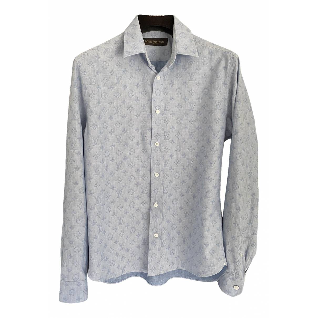 Shirt Louis Vuitton Blue size M International in Cotton - 35135932