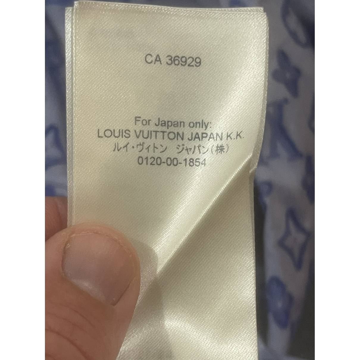Shirt Louis Vuitton Blue size S International in Cotton - 35270649