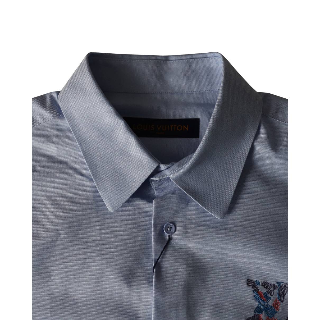 Shirt Louis Vuitton Blue size XL International in Cotton - 35909547