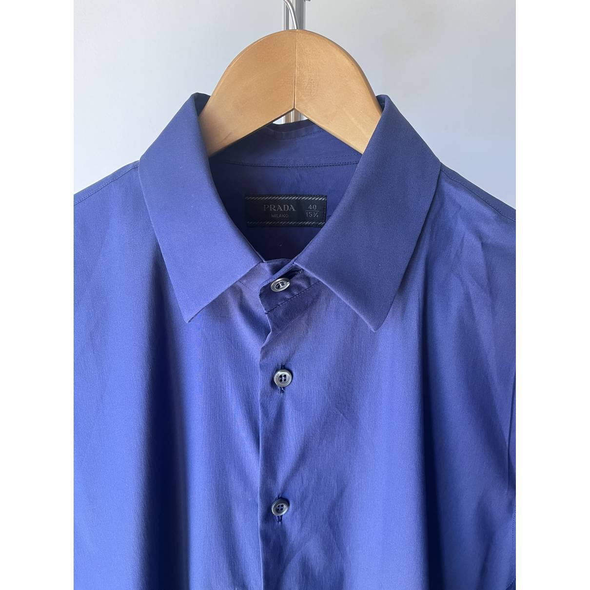 Shirt Prada Blue size 40 EU (tour de cou / collar) in Cotton