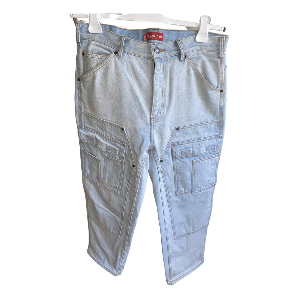 Supreme - Authenticated Jean - Cotton Blue for Men, Very Good Condition