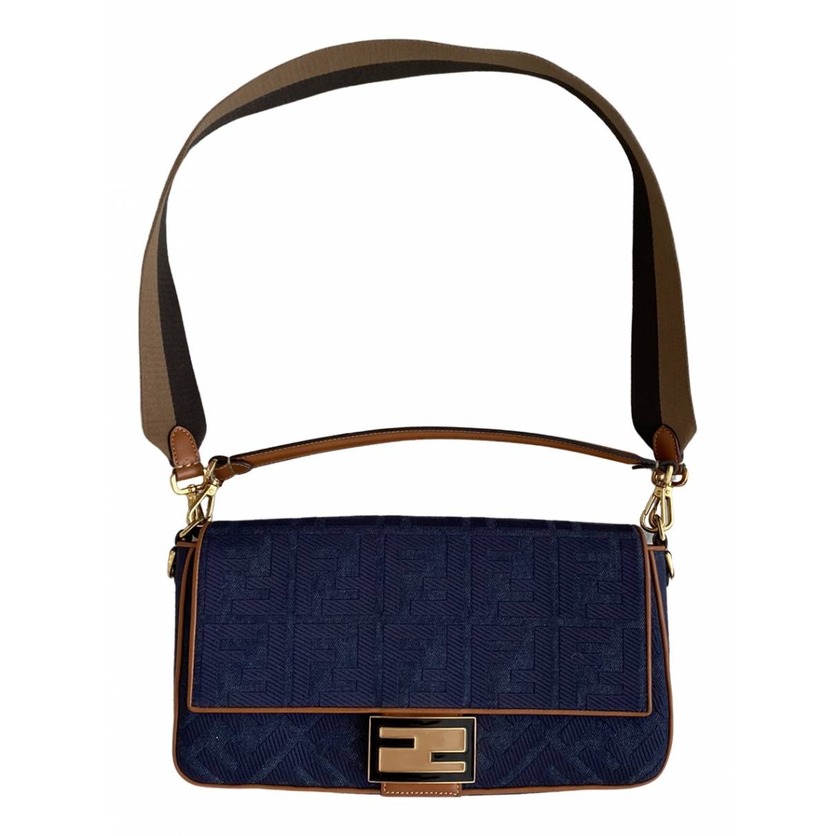 Baguette handbag Fendi Blue in Denim - Jeans - 25573205