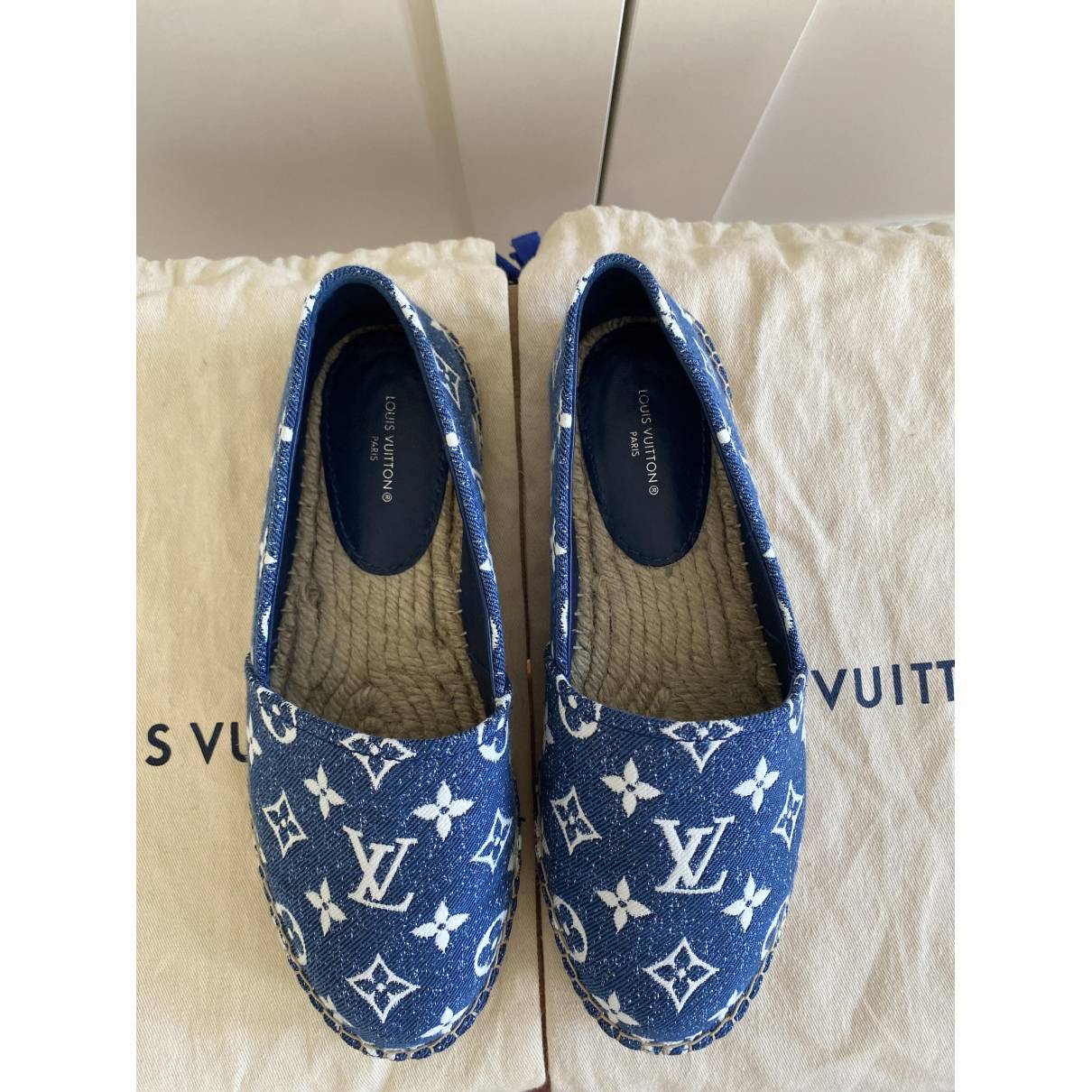 Bidart espadrilles Louis Vuitton Blue size 37 EU in Denim - Jeans - 32818462