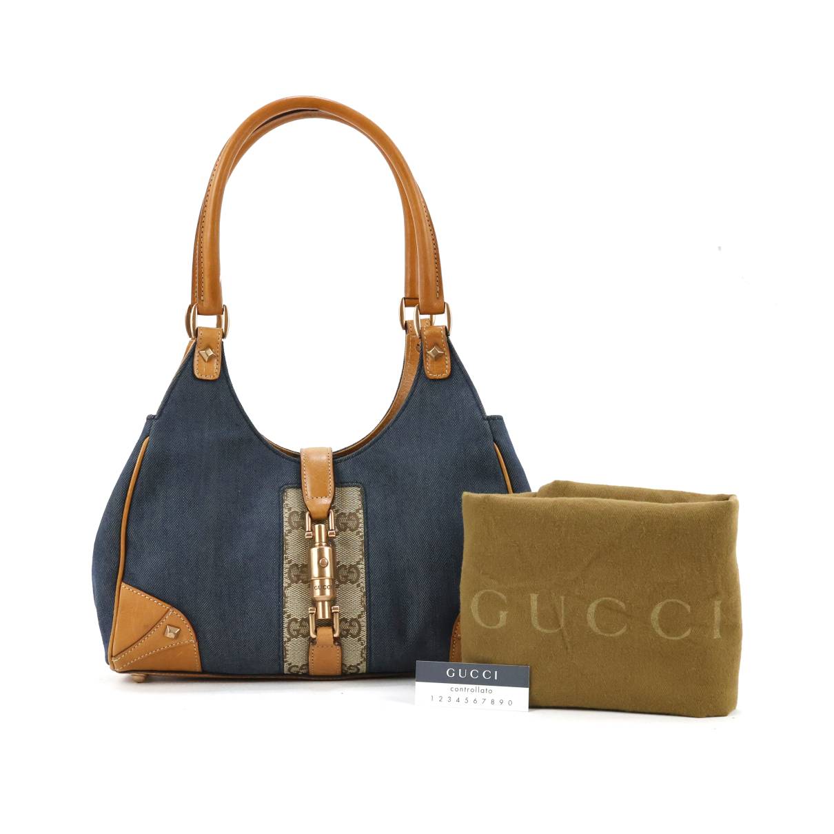 Gucci - Authenticated Jackie 1961 Handbag - Denim - Jeans Blue for Women, Very Good Condition