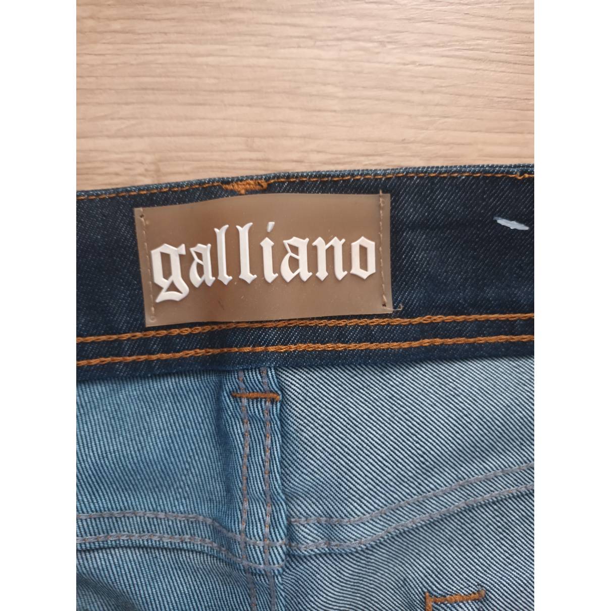 Straight jeans John Galliano Blue size 43 FR in Denim - Jeans