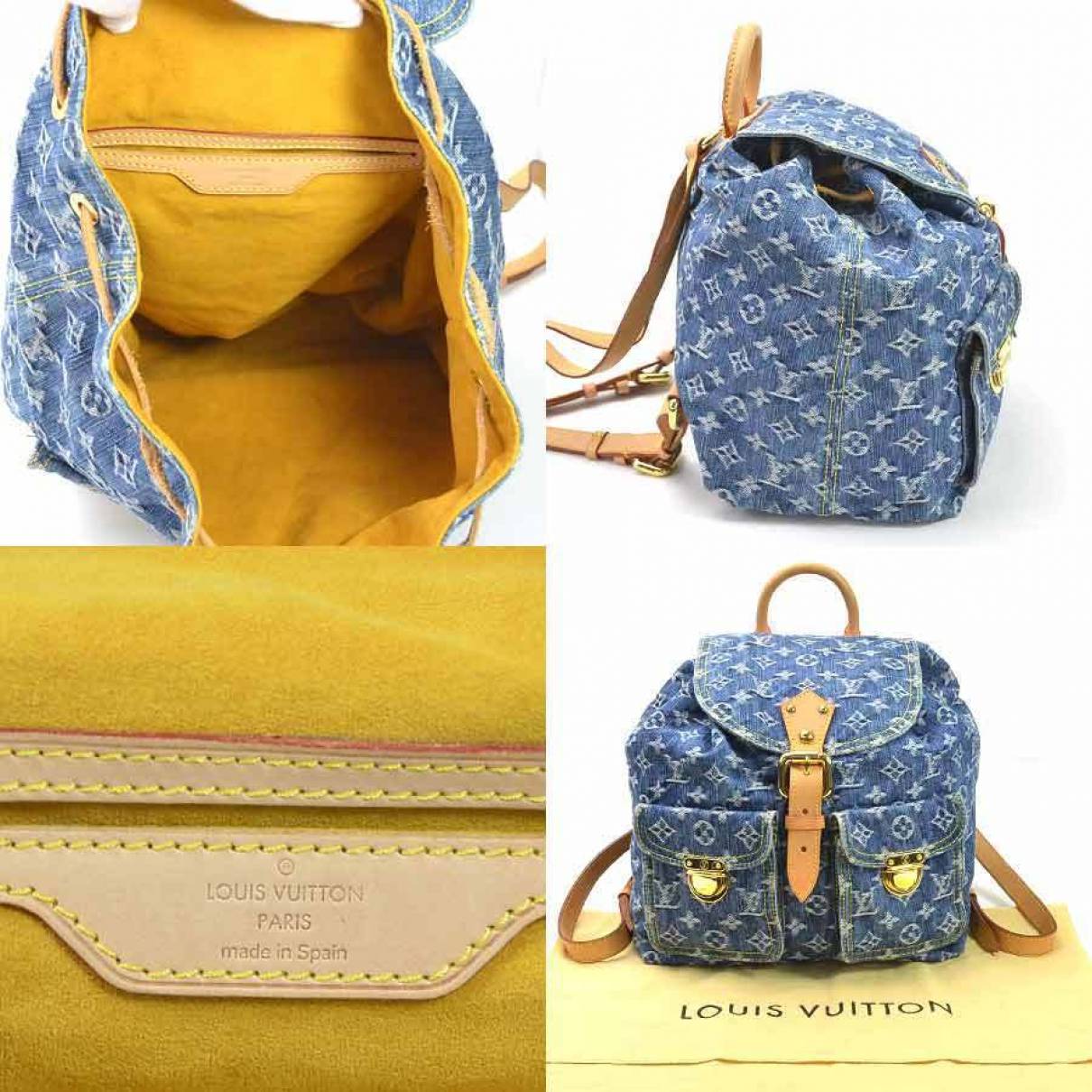 Backpack Louis Vuitton Blue in Denim - Jeans - 23530218