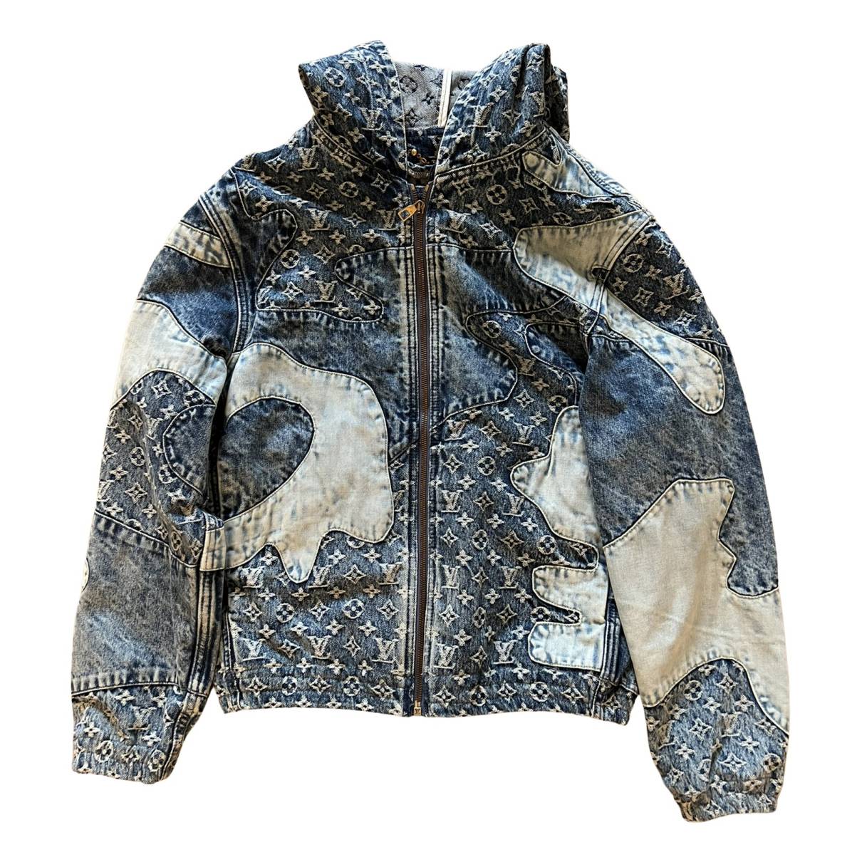 louis vuitton jean jacket with hood