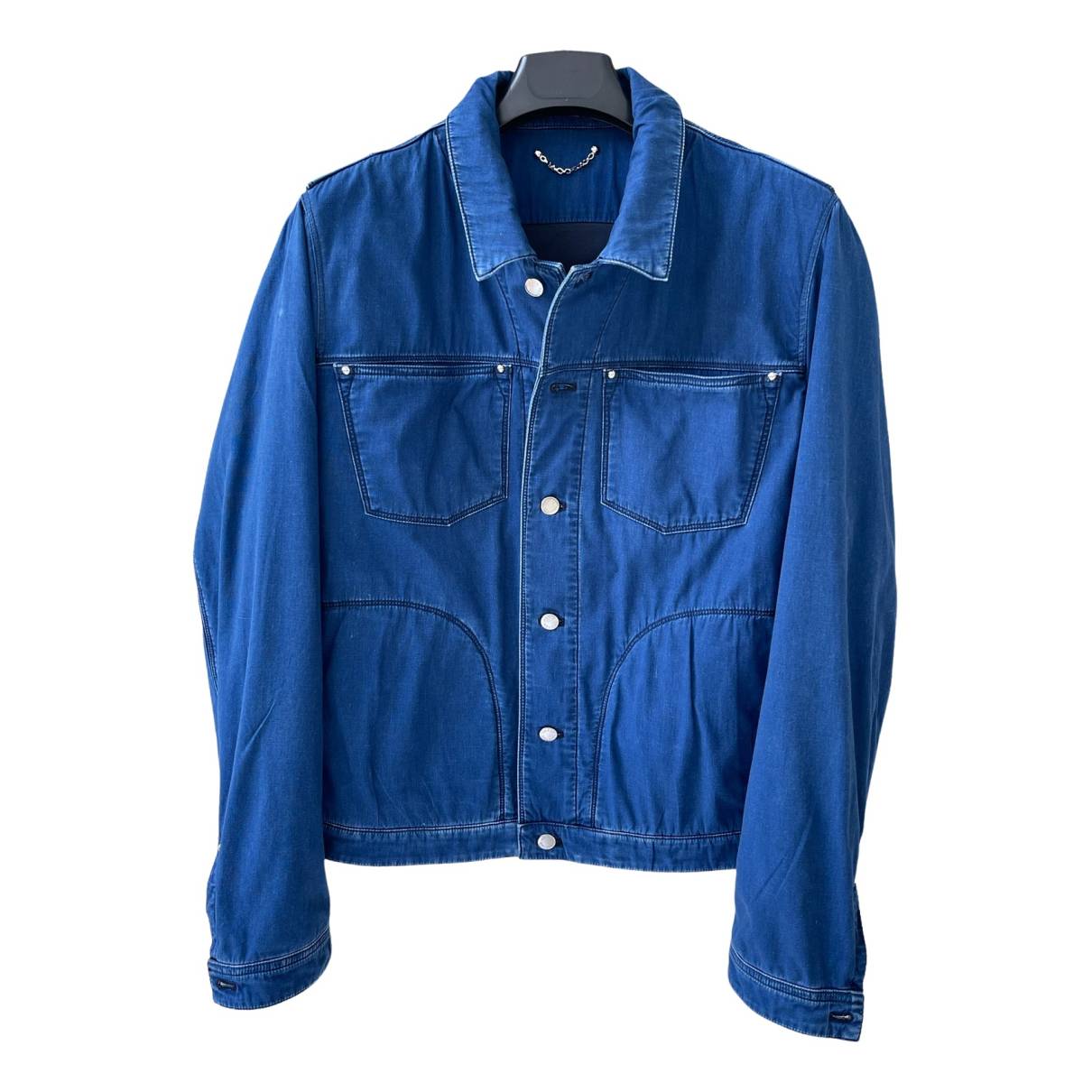 Louis Vuitton - Authenticated Jacket - Denim - Jeans Blue Plain For Man, Very Good condition