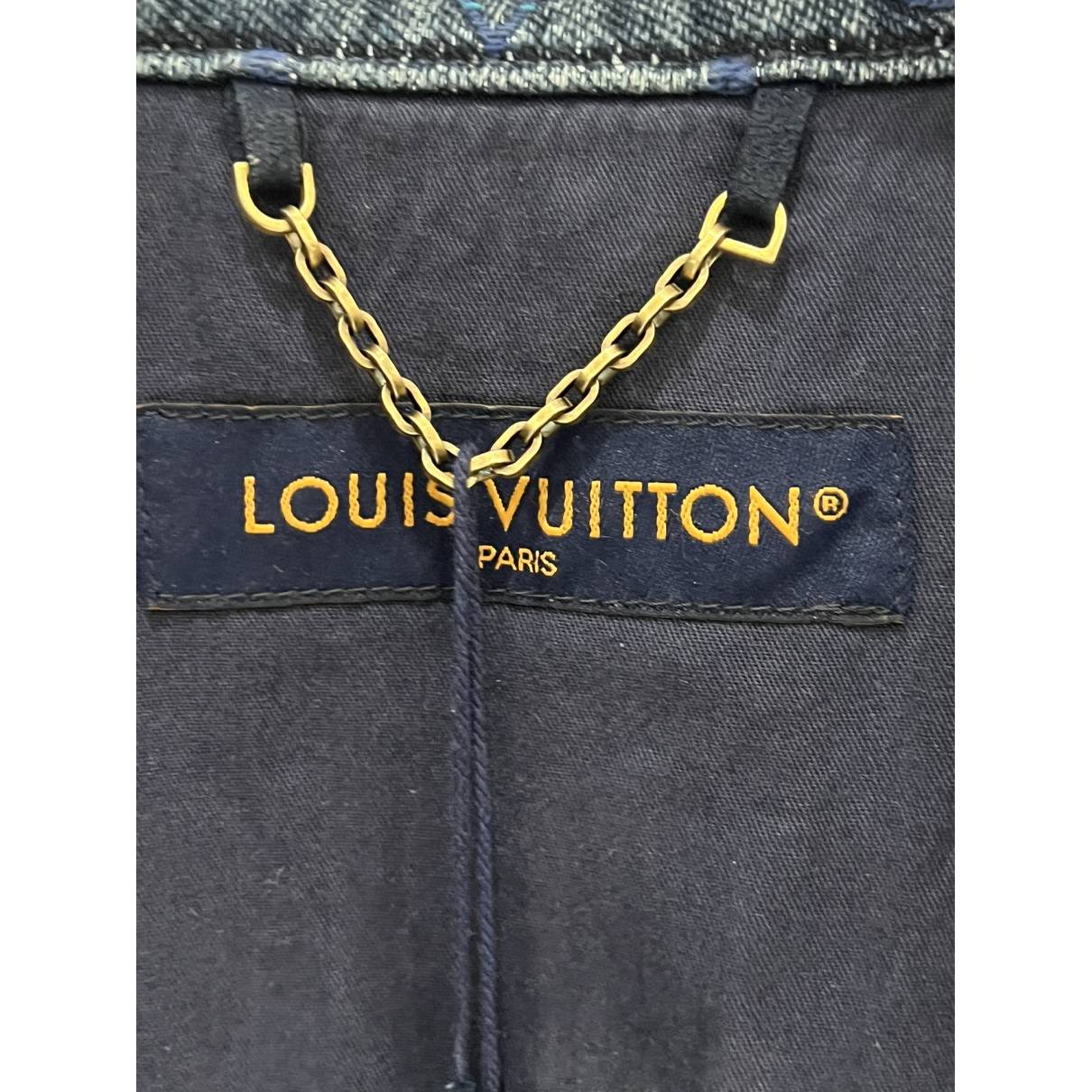 Vest Louis Vuitton Blue size 48 IT in Denim - Jeans - 34818536