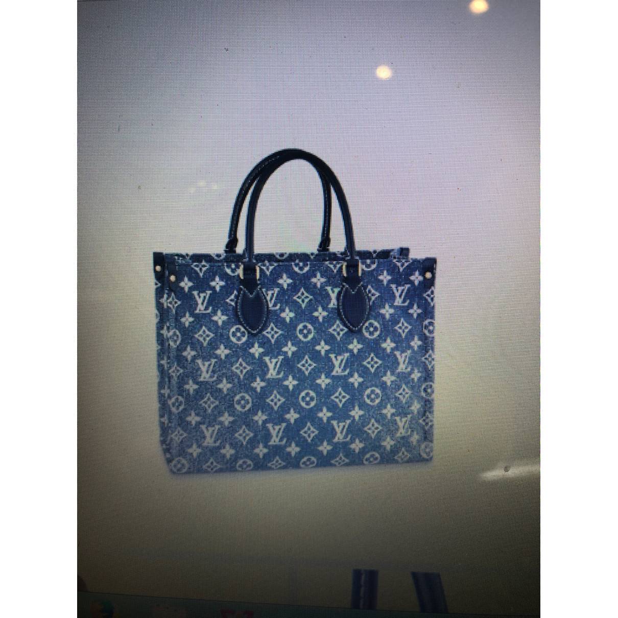 Louis Vuitton - Authenticated Onthego Handbag - Leather Blue for Women, Never Worn