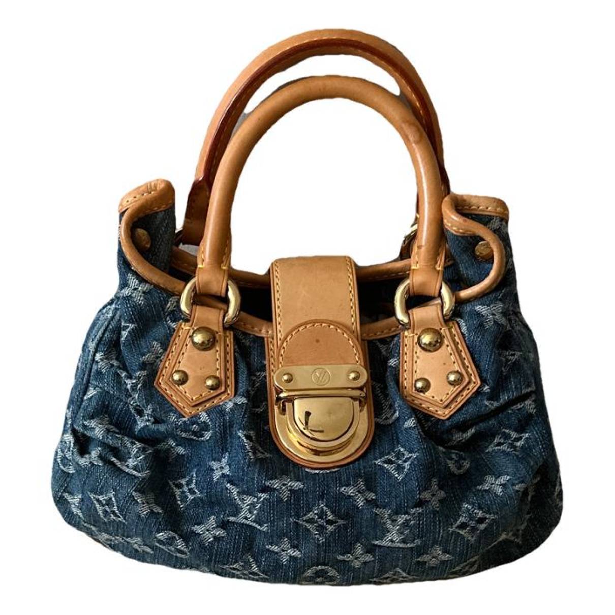 Louis Vuitton Blue Monogram Denim Mini Pleaty Handbag For Sale at