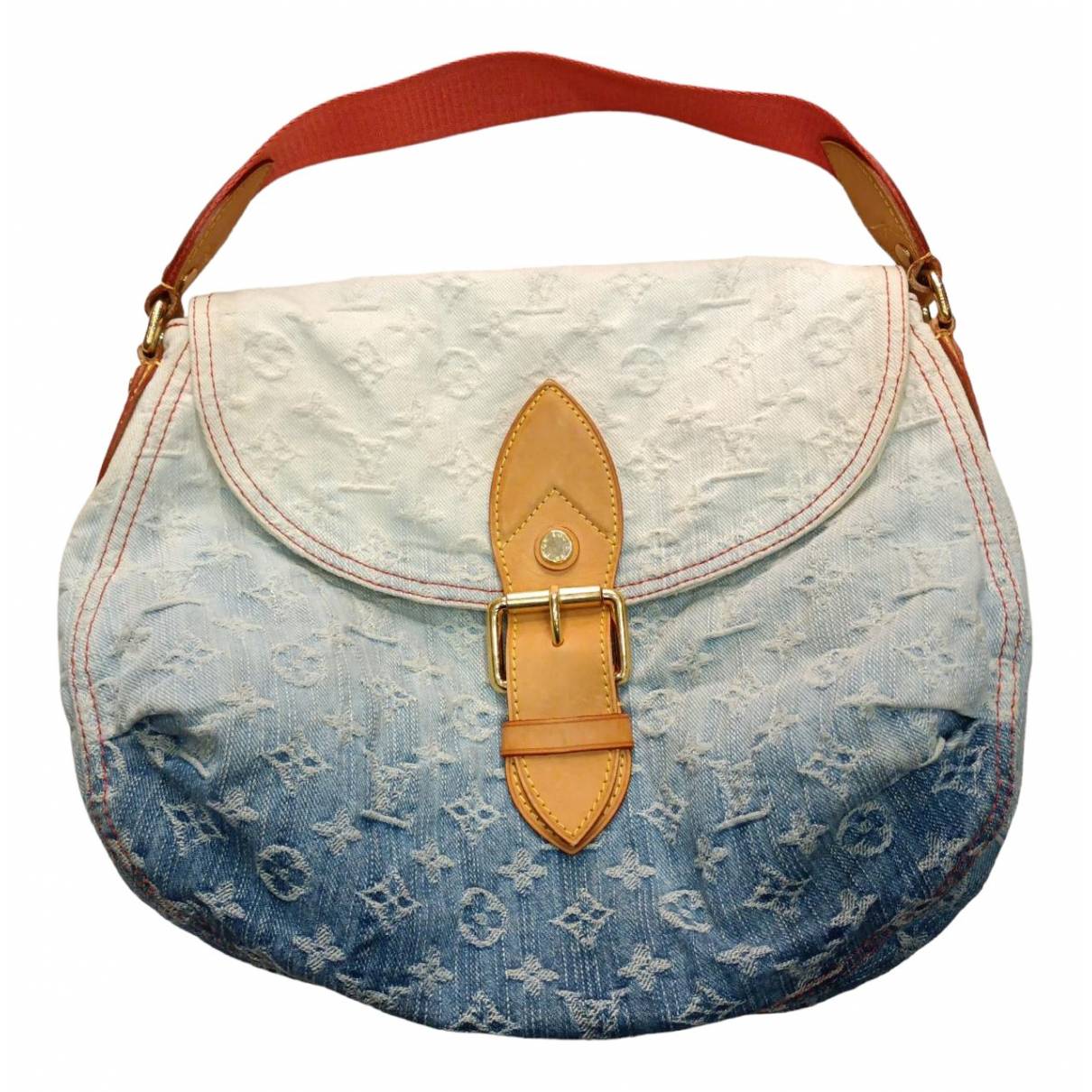 Sunburst handbag Louis Vuitton Blue in Denim - Jeans - 31918384