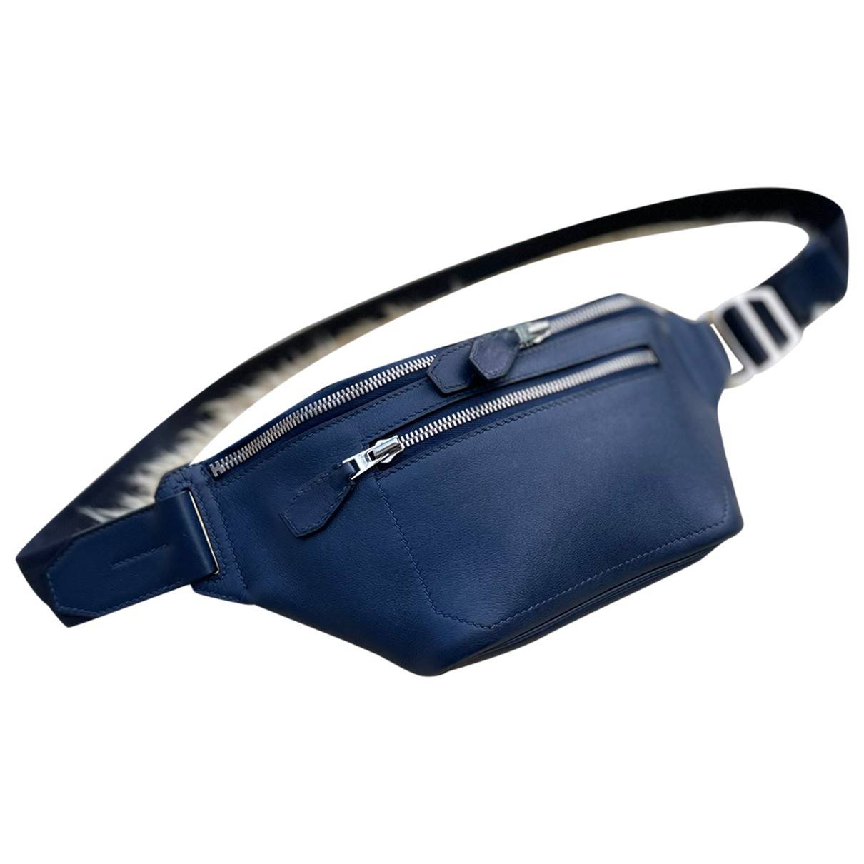 Cityslide leather belt bag Hermès Blue in Leather - 26930863